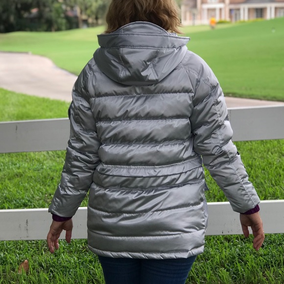 Converse Iridescent Sideline Down Jacket Silver - Picture 3 of 8